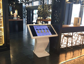 Restaurant menu touch machine
